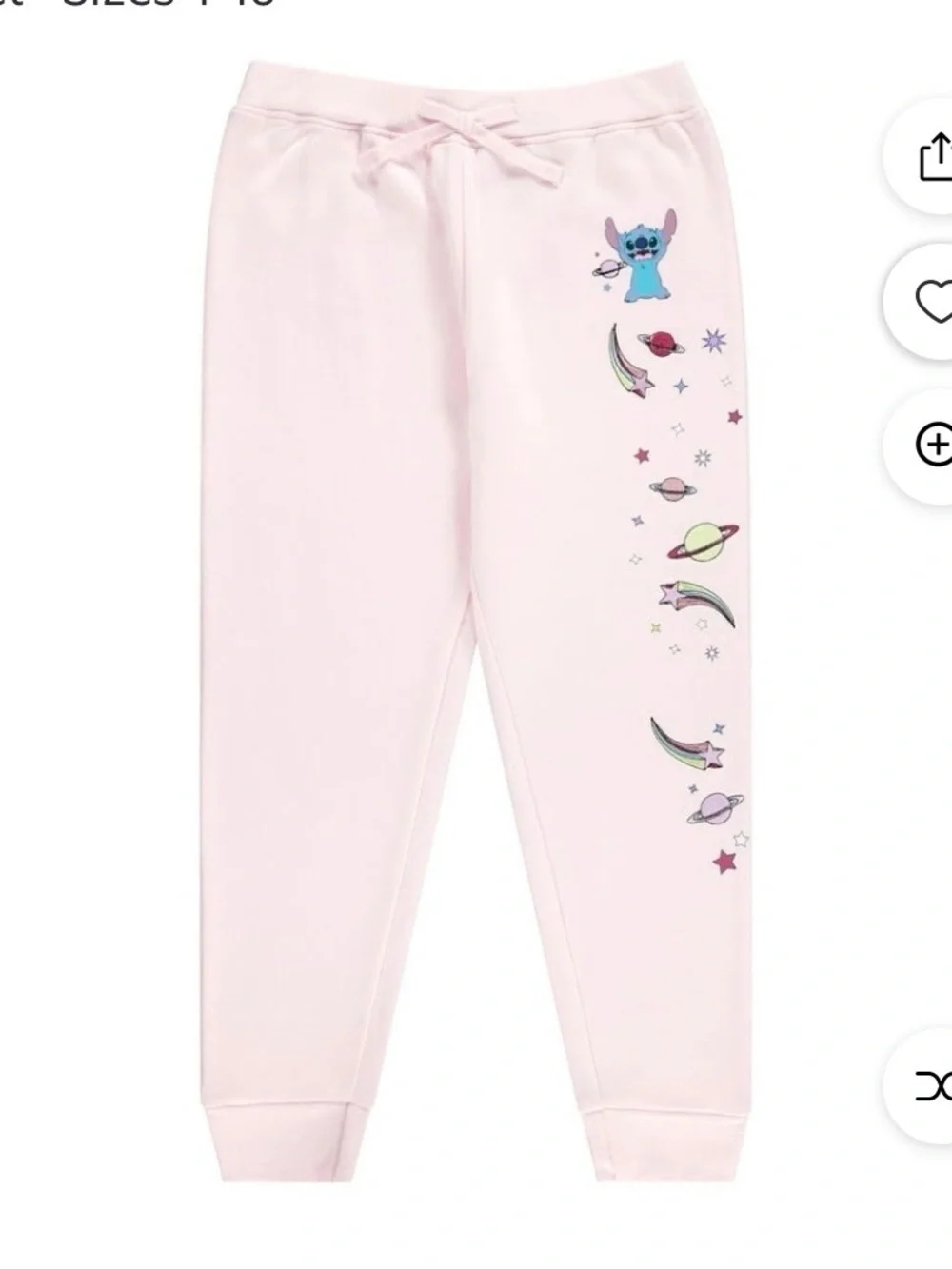 Disney Pink Stitch Space-Print Pajama Set